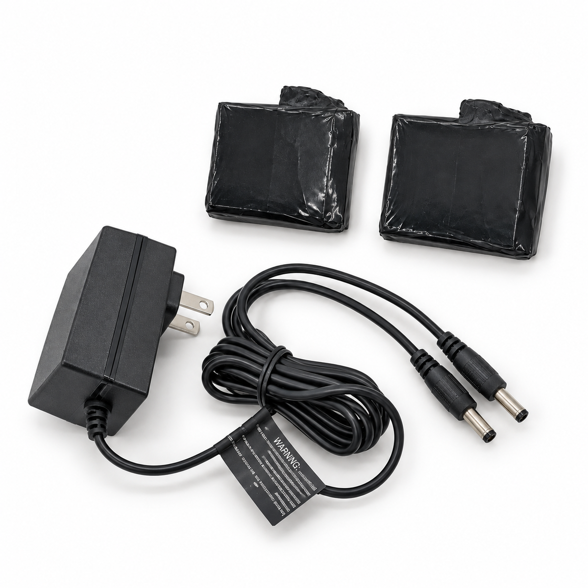 Ensemble batteries Heat Up pour mitaines enfant, gants Active et bas : deux batteries, chargeur mural double et câbles