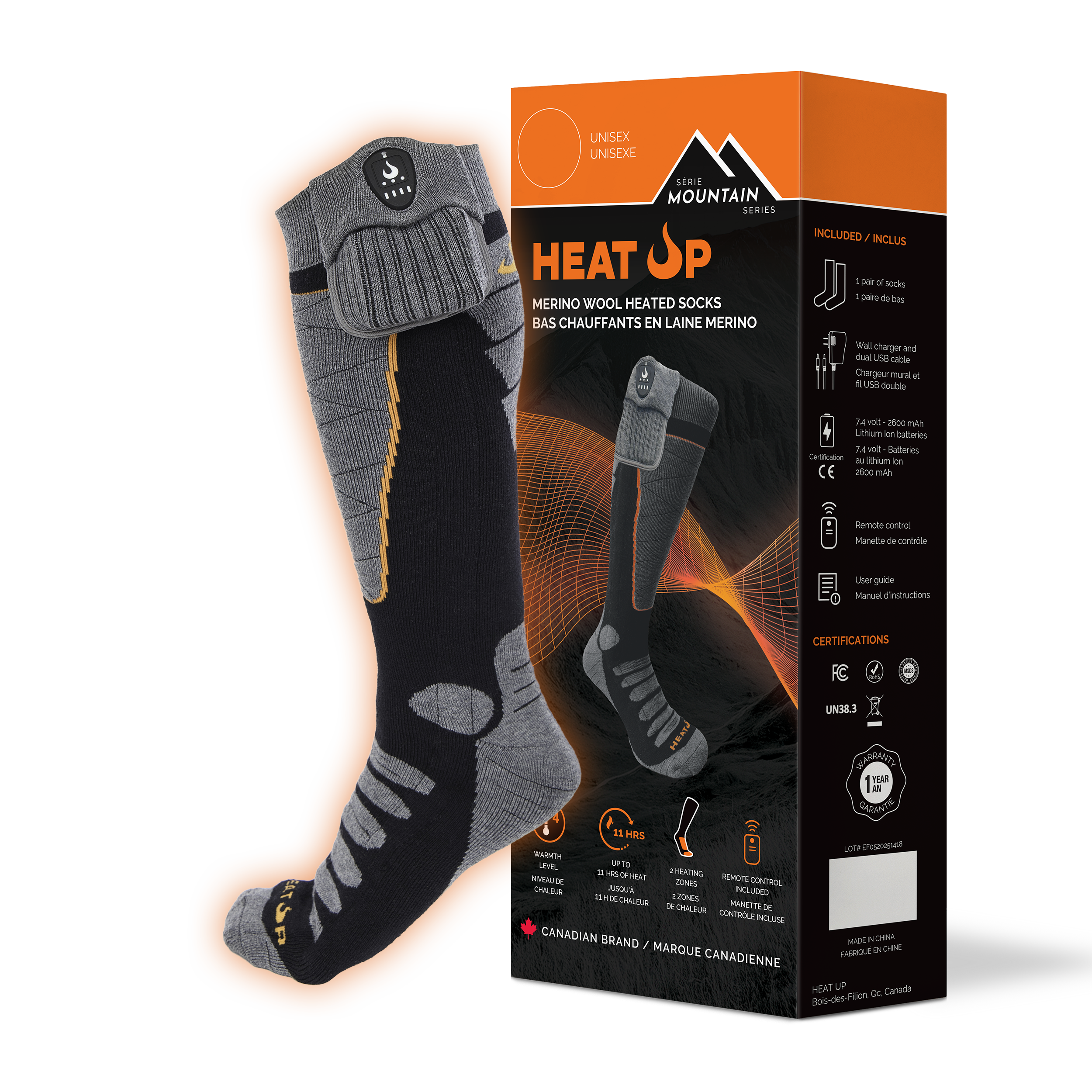 Merino Wool+ Heated Socks – Midweight