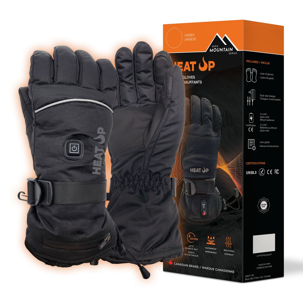 Heated Gloves - MOUNTAIN series - Unisex packaging