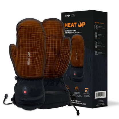 Heated Mittens - MOUNTAIN series - Unisex top /palm heated parts