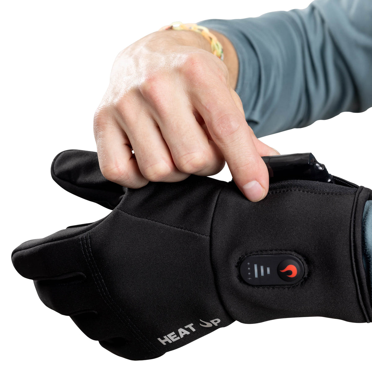 Heatup heated gloves mountain serie battery pocket