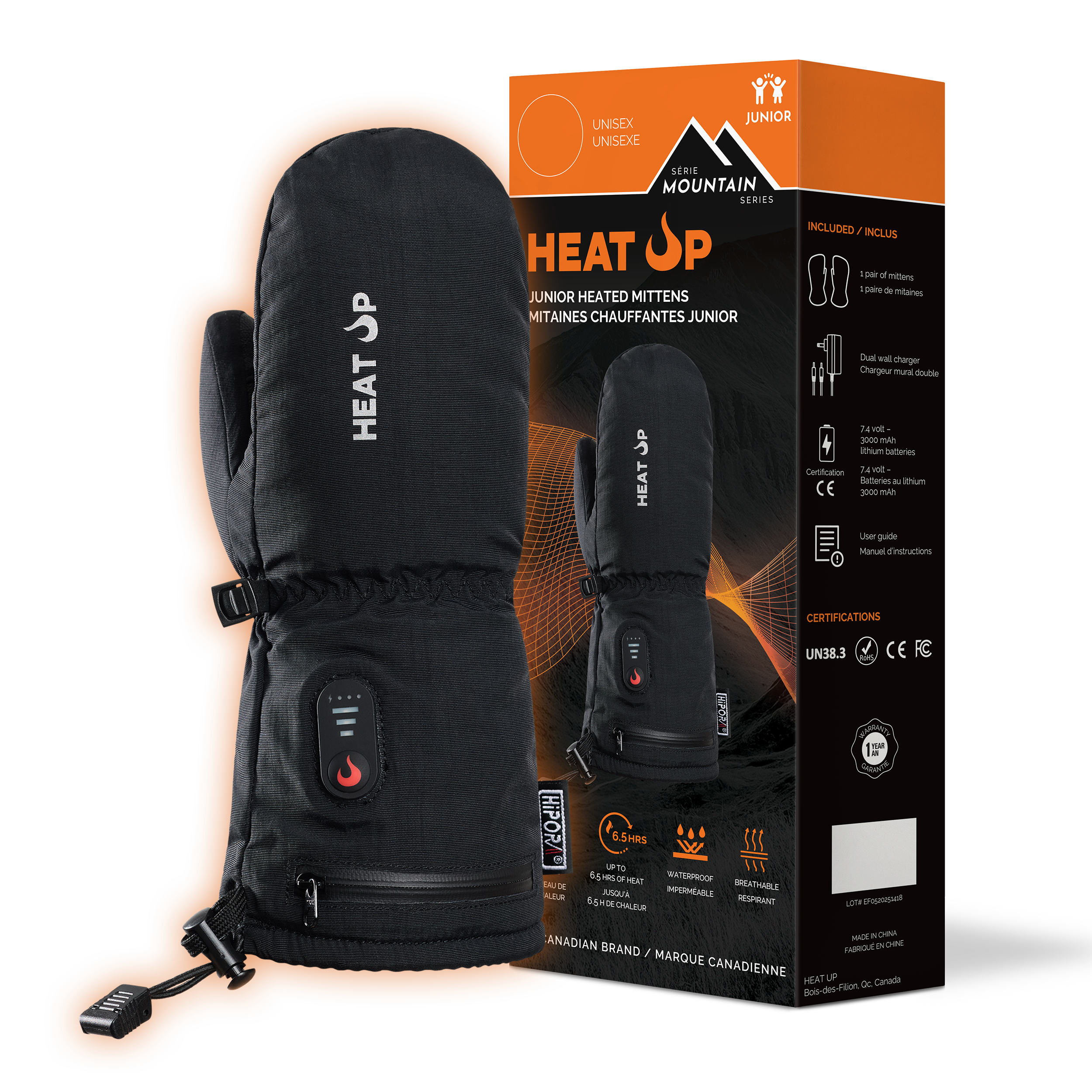 Junior Heated Mittens - MOUNTAIN series